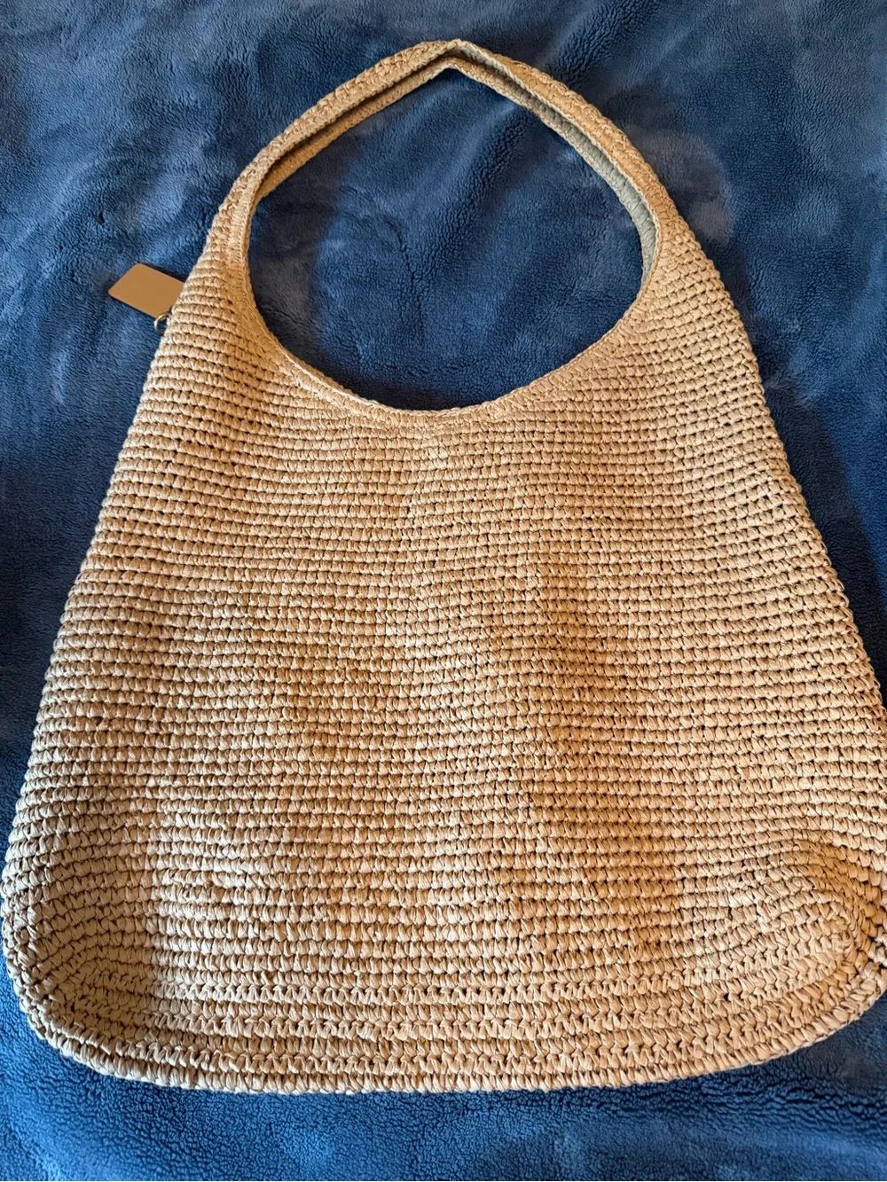 Coach Straw Woven Hobo Bag in Natural Beige - Picture 2 of 3